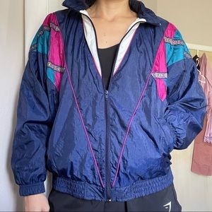 💛Vintage 80s Windbreaker Zip Up Size Large